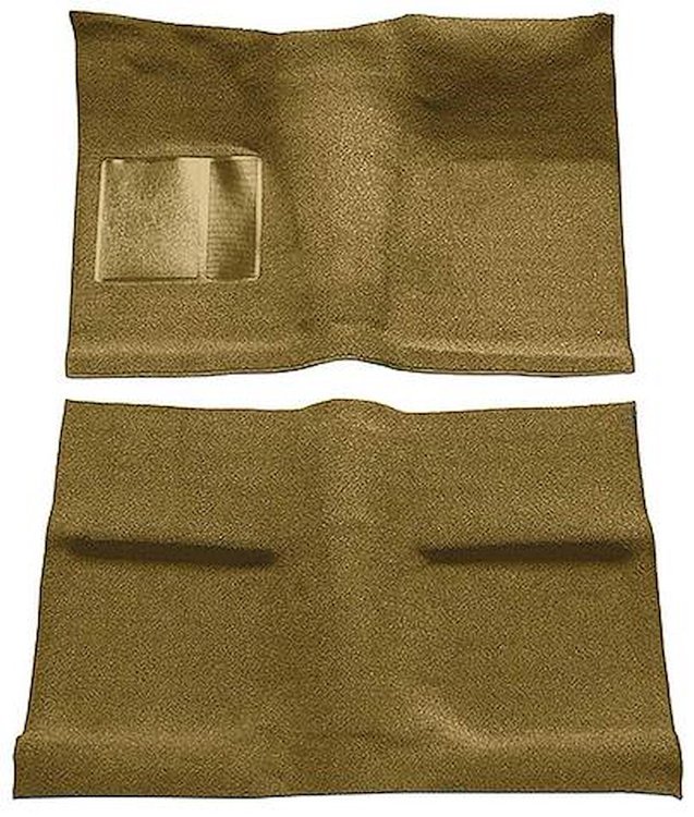 A4031B69 Passenger Area Nylon Loop Floor Carpet Set With Mass Backing 1964 Mustang Coupe; Medium Saddle