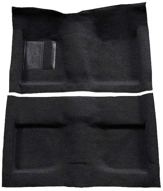 A4032A01 Passenger Area Loop Floor Carpet Set 1964 Mustang Convertible; Black