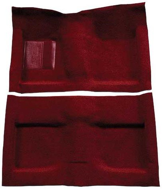 A4032A15 Passenger Area Loop Floor Carpet Set 1964 Mustang Convertible; Maroon
