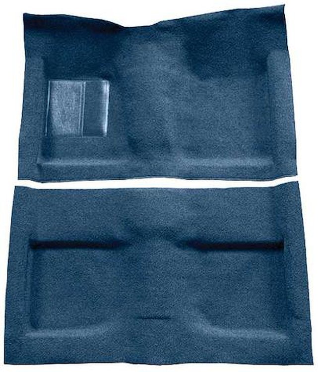 A4032A41 Passenger Area Loop Floor Carpet Set 1964 Mustang Convertible; Medium Blue