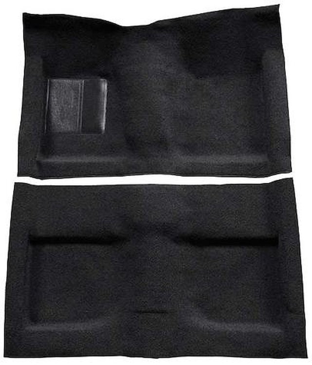 A4032B01 Passenger Area Loop Floor Carpet Set With Mass Backing 1964 Mustang Convertible; Black