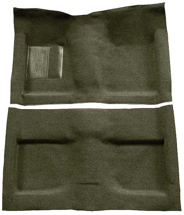 A4032B19 Passenger Area Loop Floor Carpet Set With Mass Backing 1964 Mustang Convertible; Moss Green