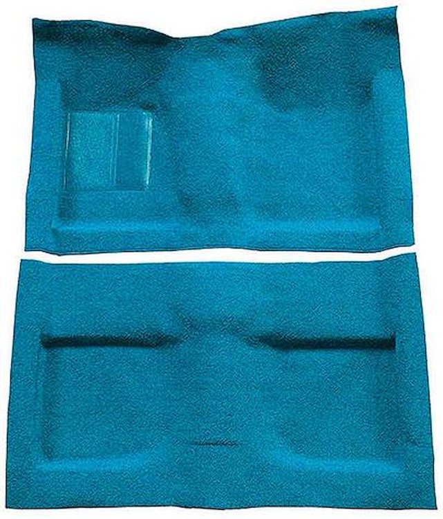 A4033A06 Passenger Area Nylon Loop Floor Carpet Set 1964 Mustang Convertible; Aqua