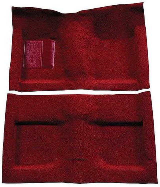A4033A15 Passenger Area Nylon Loop Floor Carpet Set 1964 Mustang Convertible; Maroon