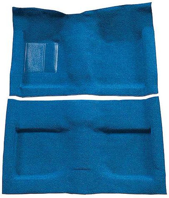 A4033A41 Passenger Area Nylon Loop Floor Carpet Set 1964 Mustang Convertible; Medium Blue