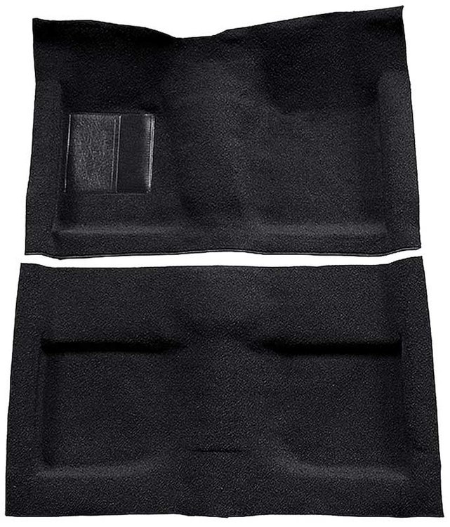 A4033B01 Passenger Area Nylon Loop Floor Carpet Set With Mass Backing 1964 Mustang Convertible; Black