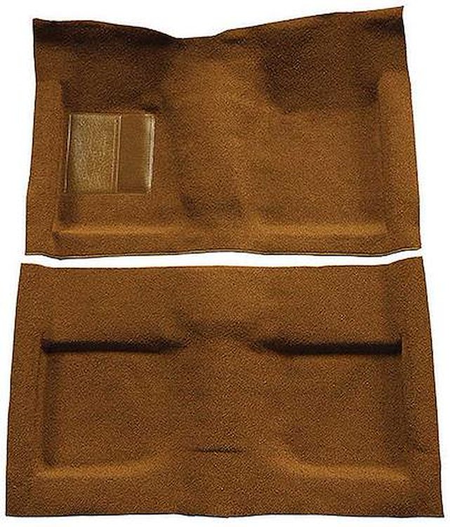 A4033B24 Passenger Area Nylon Loop Floor Carpet Set With Mass Backing 1964 Mustang Convertible; Saddle