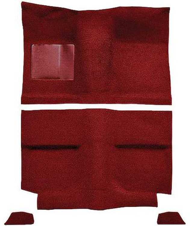 A4034A49 1964 Mustang Fastback; Passenger Area; Loop Floor Carpet Set; Emberglow w/out Fold Down Seat Carpet;