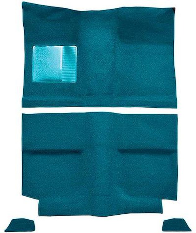 A4035A06 1964 Mustang Fastback; Passenger Area Nylon; Loop Floor Carpet; Aqua
