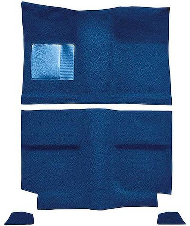 A4035A12 1964 Mustang Fastback; Passenger Area Nylon; Loop Floor Carpet; Dark Blue