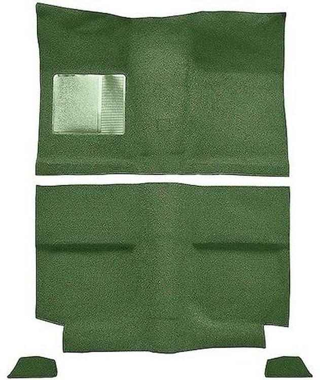 A4035A19 1964 Mustang Fastback; Passenger Area Nylon; Loop Floor Carpet; Moss Green