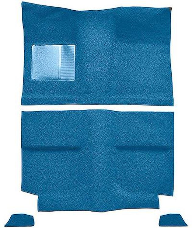 A4035A31 1964 Mustang Fastback; Passenger Area Nylon; Loop Floor Carpet; Light Blue