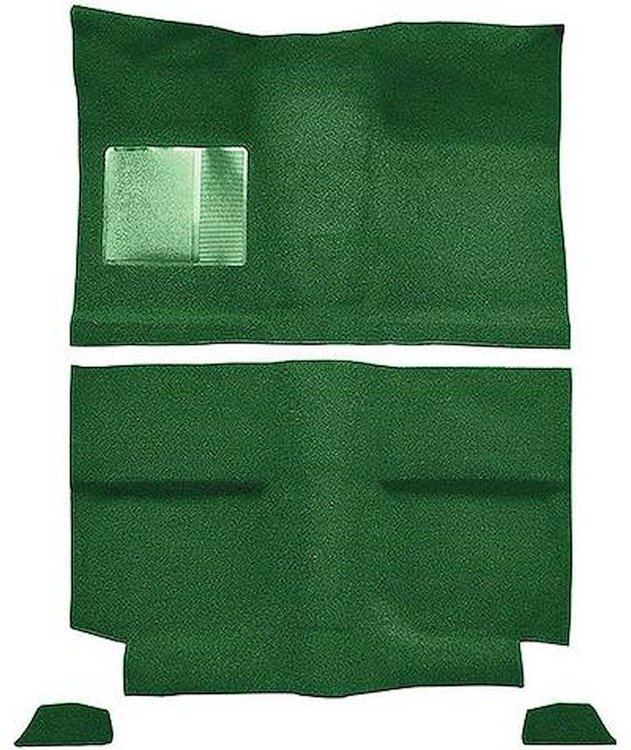 A4035A39 1964 Mustang Fastback; Passenger Area Nylon; Loop Floor Carpet; Green