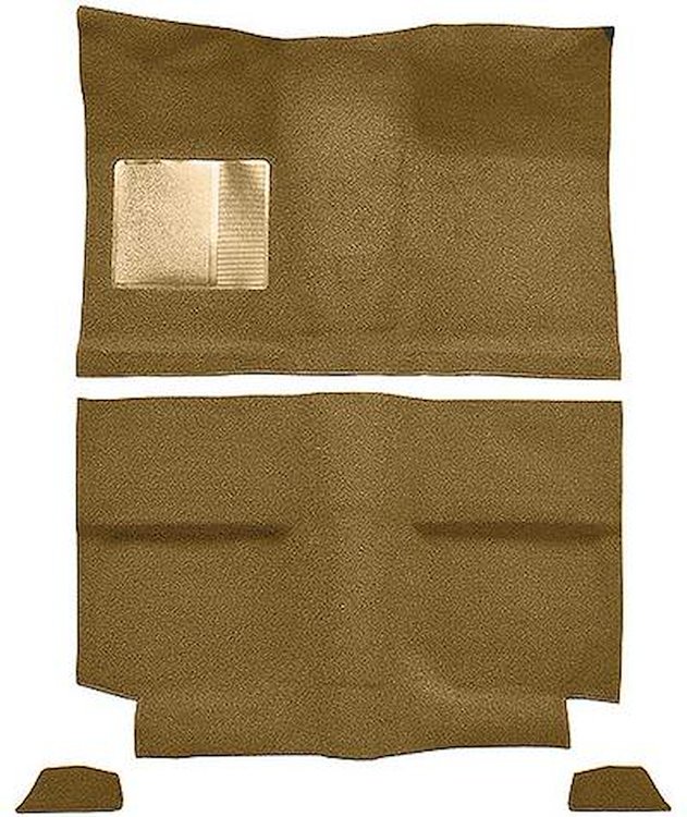 A4035A69 1964 Mustang Fastback; Passenger Area Nylon; Loop Floor Carpet; Medium Saddle