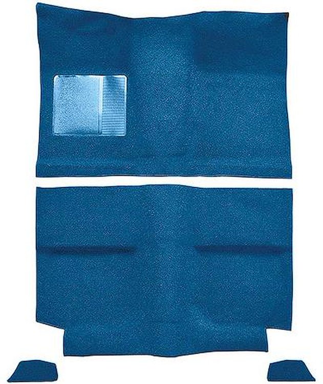 A4035B41 1964 Mustang Fastback; Passenger Area Nylon; Loop Floor Carpet; w/ Mass Backing; Medium Blue