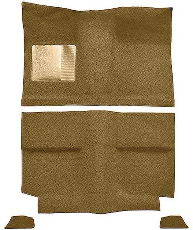 A4035B69 1964 Mustang Fastback; Passenger Area Nylon; Loop Floor Carpet; w/ Mass Backing; Medium Saddle
