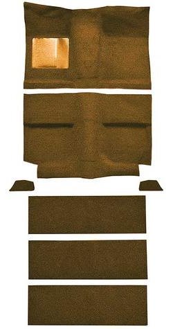 A4037B39 1964 Mustang Fastback Nylon; Loop Floor & Fold Down Seat Carpet Set w/ Mass Backing; Green