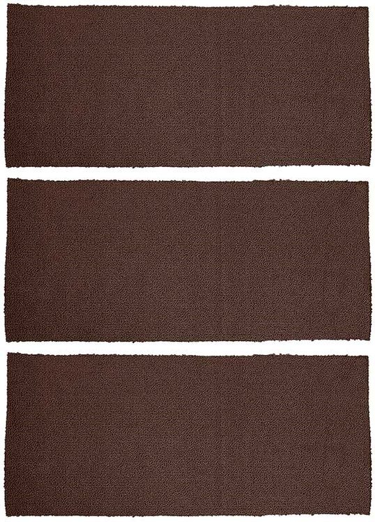 A4038A18 3-Piece Fold Down Rear Seat Loop Carpet Set 1965-68 Mustang Fastback; Dark Saddle