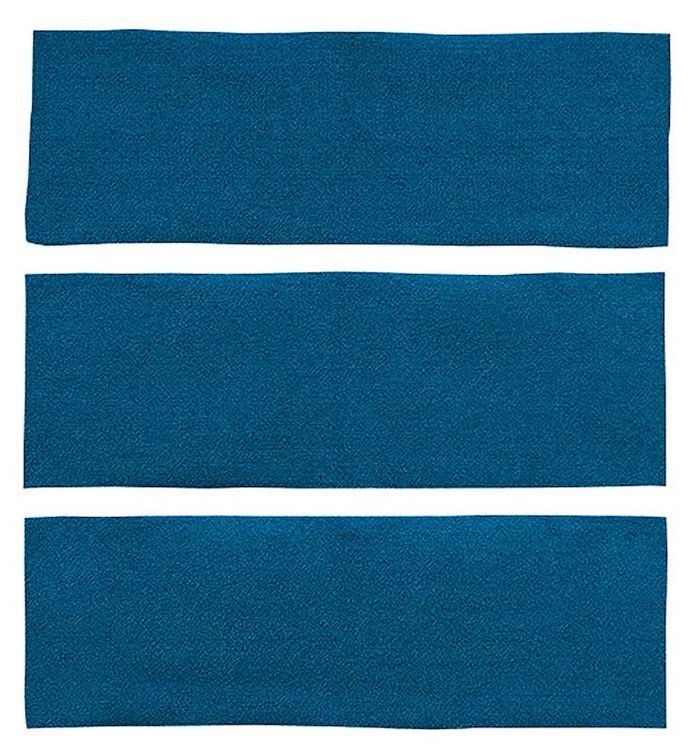 A4039A06 3-Piece Fold Down Rear Seat Nylon Loop Carpet Set 1965-68 Mustang Fastback; Aqua
