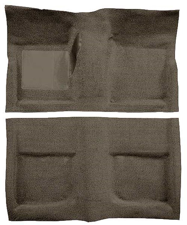 A4040A07 Passenger Area Loop Floor Carpet 1965-68 Mustang Coupe; Parchment