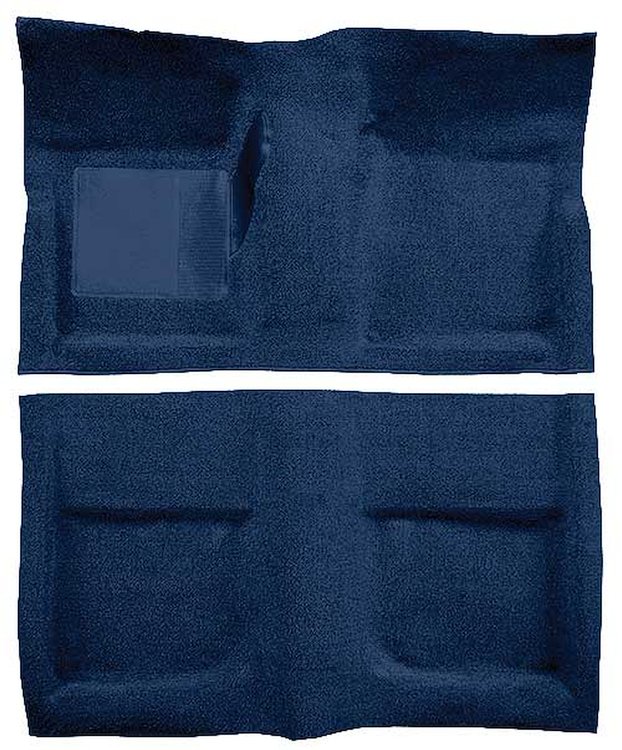 A4040A12 Passenger Area Loop Floor Carpet 1965-68 Mustang Coupe; Dark Blue