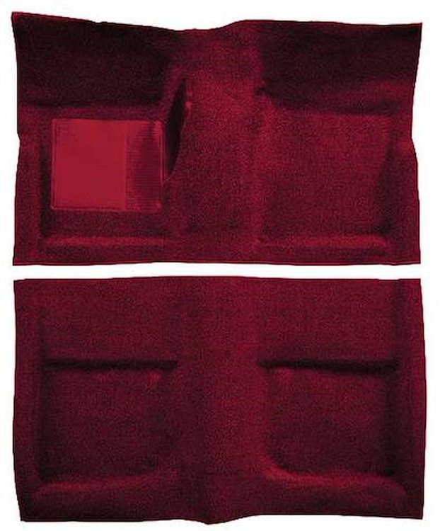 A4040A15 Passenger Area Loop Floor Carpet 1965-68 Mustang Coupe; Maroon