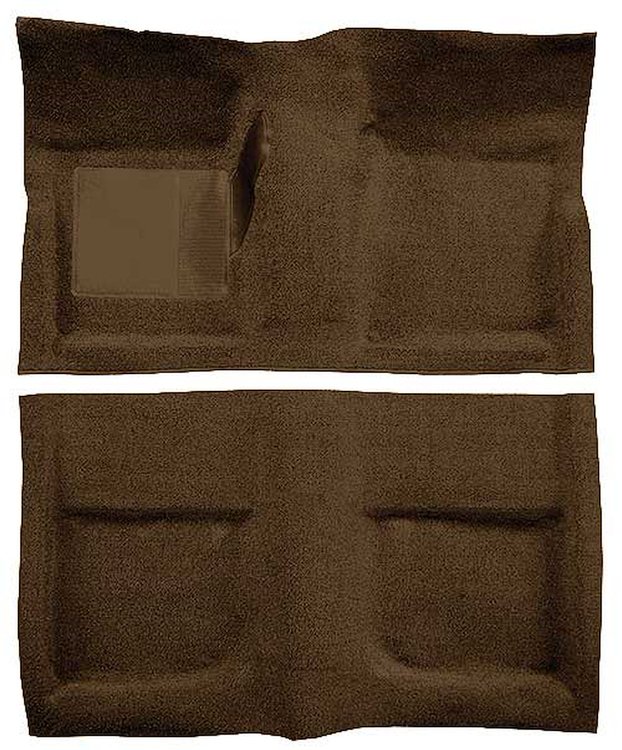 A4040A18 Passenger Area Loop Floor Carpet 1965-68 Mustang Coupe; Dark Saddle