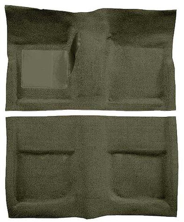 A4040A19 Passenger Area Loop Floor Carpet 1965-68 Mustang Coupe; Moss Green