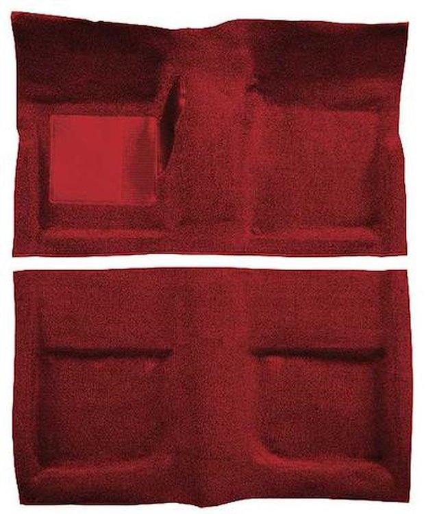 A4040A49 Passenger Area Loop Floor Carpet 1965-68 Mustang Coupe; Emberglow