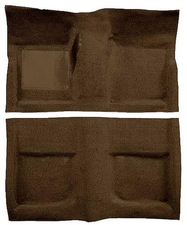 A4040B18 Passenger Area Loop Floor Carpet With Mass Backing 1965-68 Mustang Coupe; Dark Saddle