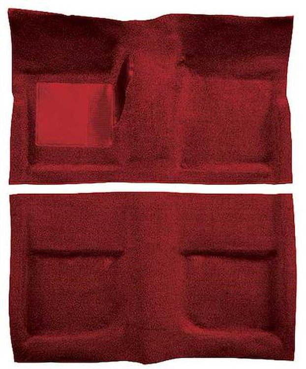A4040B49 Passenger Area Loop Floor Carpet With Mass Backing 1965-68 Mustang Coupe; Emberglow