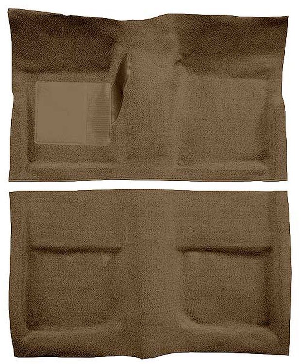 A4040B69 Passenger Area Loop Floor Carpet With Mass Backing 1965-68 Mustang Coupe; Medium Saddle