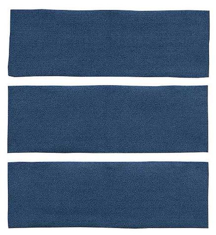 A4041A12 3-Piece Fold Down Rear Seat Nylon Loop Carpet Set 1969-70 Mustang Fastback; Dark Blue