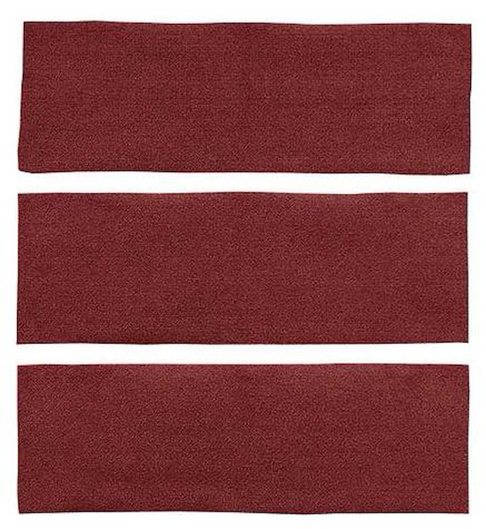 A4041A15 3-Piece Fold Down Rear Seat Nylon Loop Carpet Set 1969-70 Mustang Fastback; Maroon