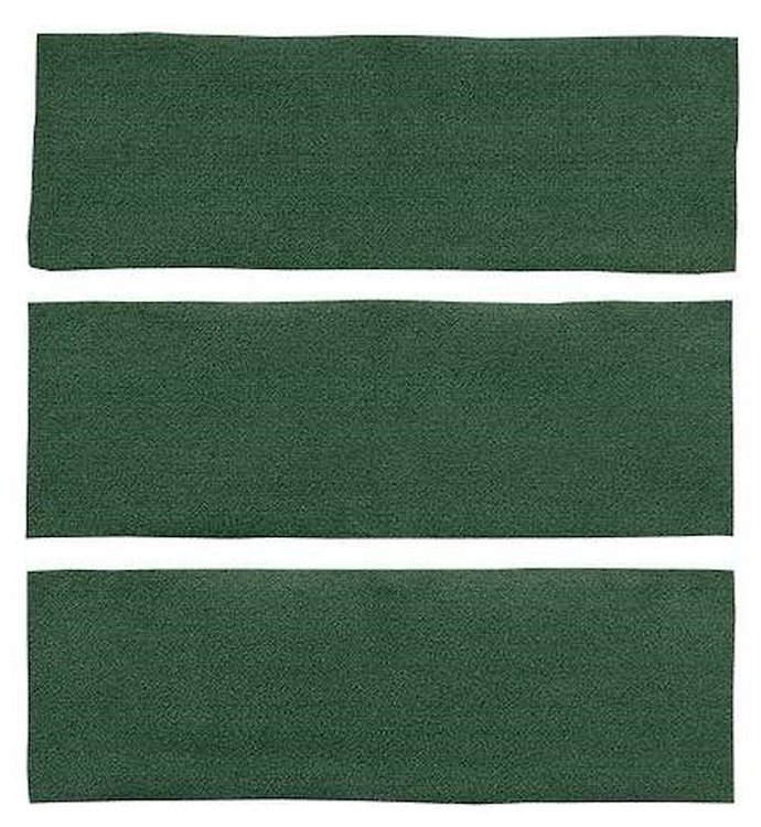 A4041A39 3-Piece Fold Down Rear Seat Nylon Loop Carpet Set 1969-70 Mustang Fastback; Green