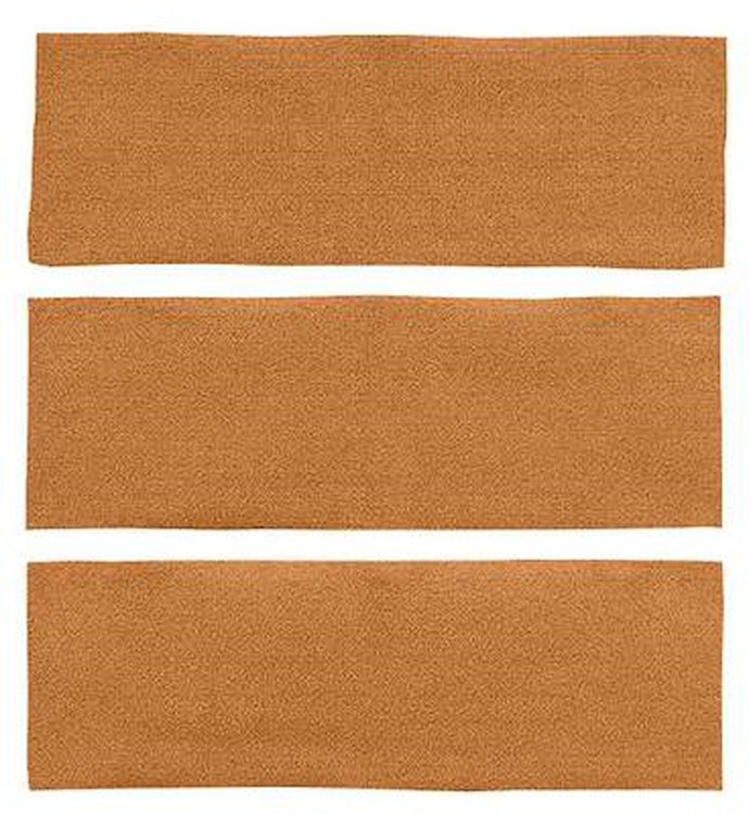 A4041A69 3-Piece Fold Down Rear Seat Nylon Loop Carpet Set 1969-70 Mustang Fastback; Medium Saddle