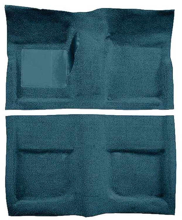 A4042A06 Passenger Area Loop Floor Carpet 1965-68 Mustang Convertible; Aqua