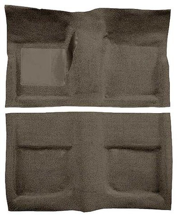 A4042A07 Passenger Area Loop Floor Carpet 1965-68 Mustang Convertible; Parchment