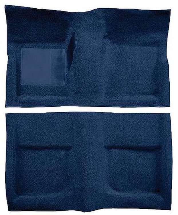 A4042A12 Passenger Area Loop Floor Carpet 1965-68 Mustang Convertible; Dark Blue