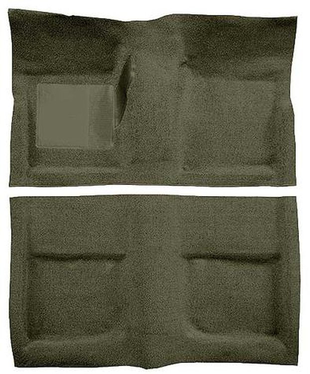 A4042A19 Passenger Area Loop Floor Carpet 1965-68 Mustang Convertible; Moss Green