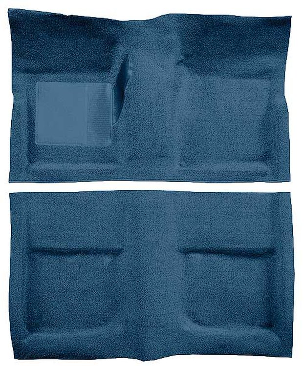 A4042A41 Passenger Area Loop Floor Carpet 1965-68 Mustang Convertible; Medium Blue