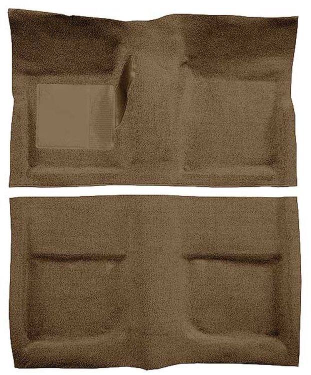 A4042A69 Passenger Area Loop Floor Carpet 1965-68 Mustang Convertible; Medium Saddle
