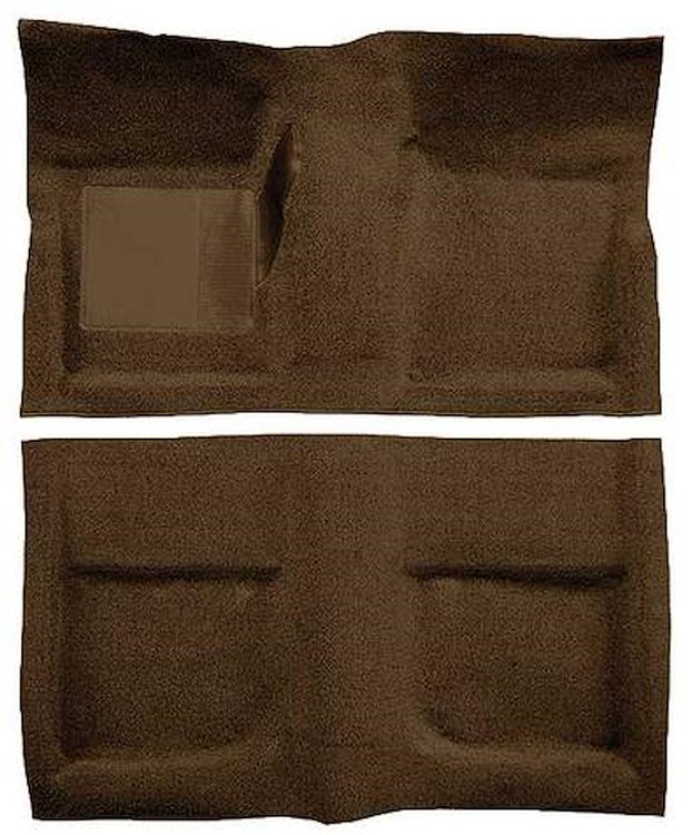 A4042B18 Passenger Area Loop Floor Carpet With Mass Backing 1965-68 Mustang Convertible; Dark Saddle