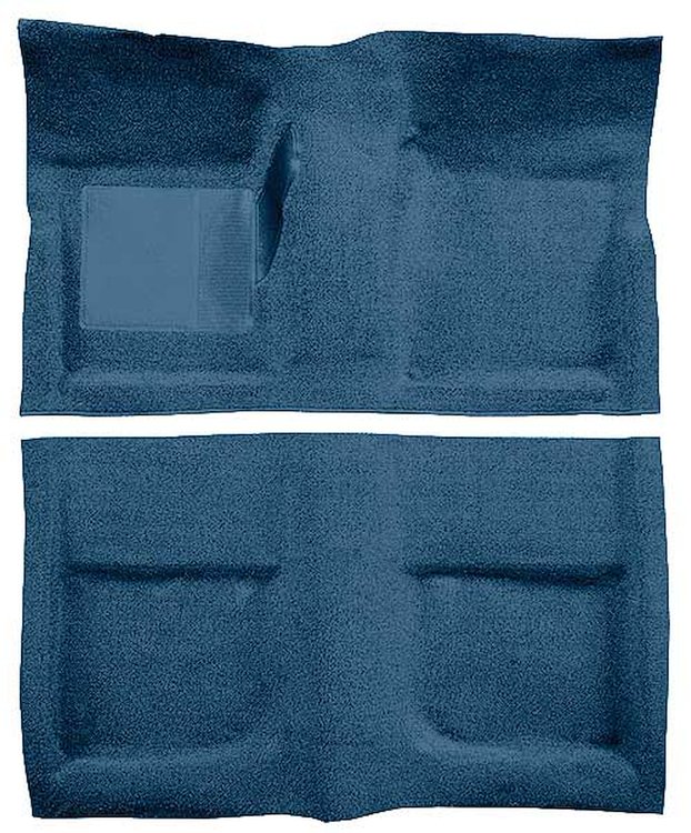 A4042B41 Passenger Area Loop Floor Carpet With Mass Backing 1965-68 Mustang Convertible; Medium Blue