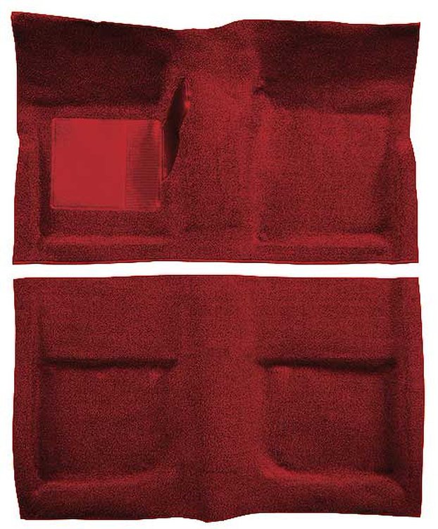 A4042B49 Passenger Area Loop Floor Carpet With Mass Backing 1965-68 Mustang Convertible; Emberglow