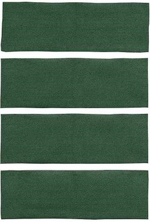 A4043A39 4-Piece Fold Down Rear Seat Nylon Loop Carpet Set 1971-73 Mustang Fastback; Green