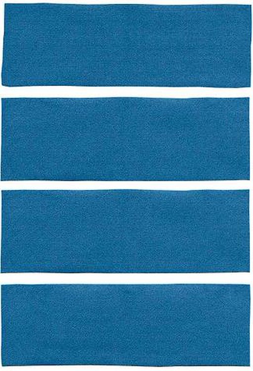 A4043A41 4-Piece Fold Down Rear Seat Nylon Loop Carpet Set 1971-73 Mustang Fastback; Medium Blue