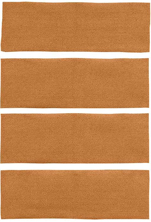 A4043A69 4-Piece Fold Down Rear Seat Nylon Loop Carpet Set 1971-73 Mustang Fastback; Medium Saddle