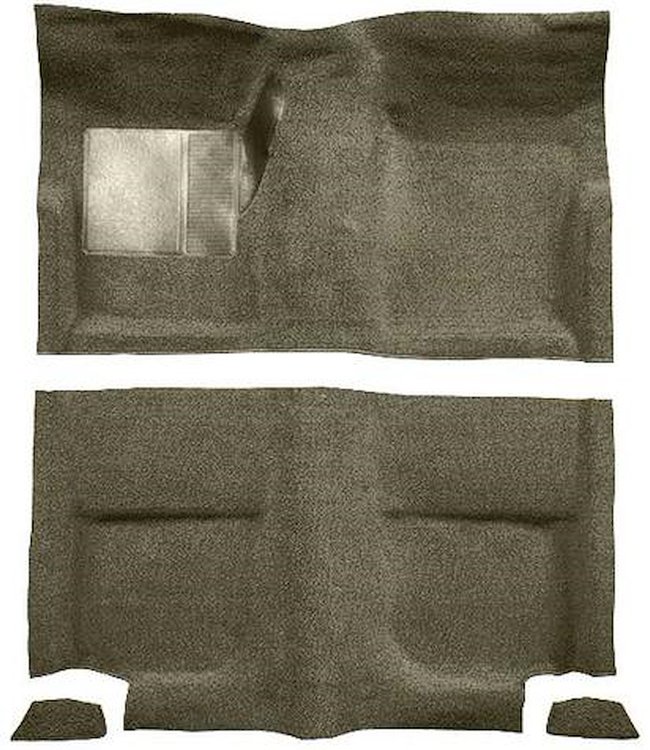 A4044A09 Passenger Area Loop Floor Carpet Set 1965-68 Mustang Fastback; Ivy Gold