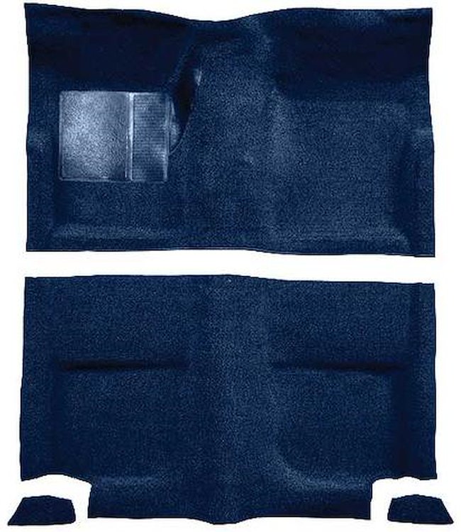 A4044A12 Passenger Area Loop Floor Carpet Set 1965-68 Mustang Fastback; Dark Blue